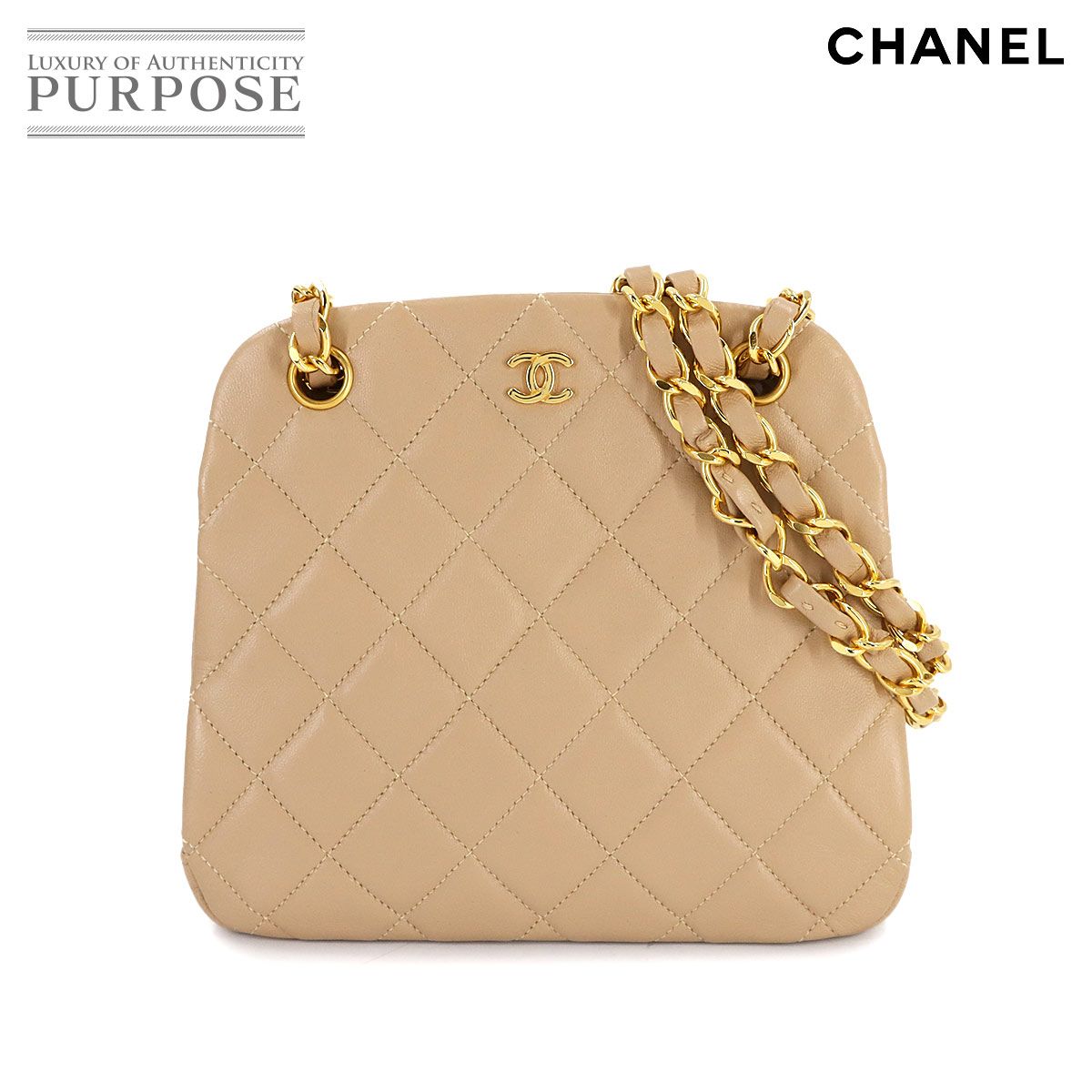 新品同様 シャネル CHANEL マトラッセ がま口 チェーン ショルダー 