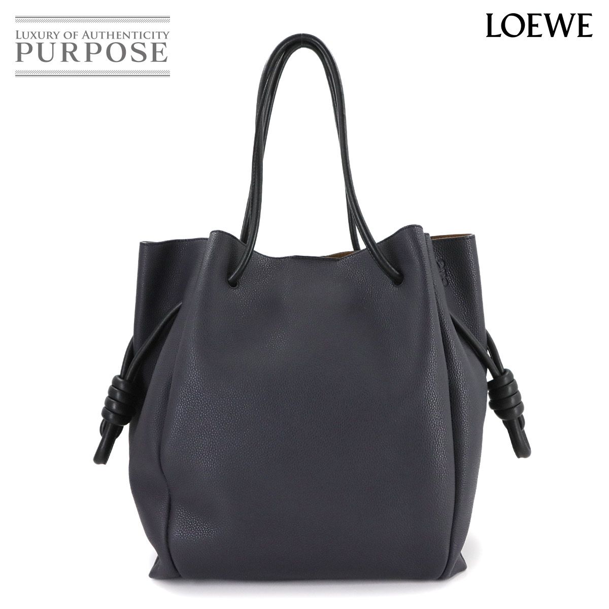 新品同様 ロエベ LOEWE フラメンコ ノット トート バッグ レザー 