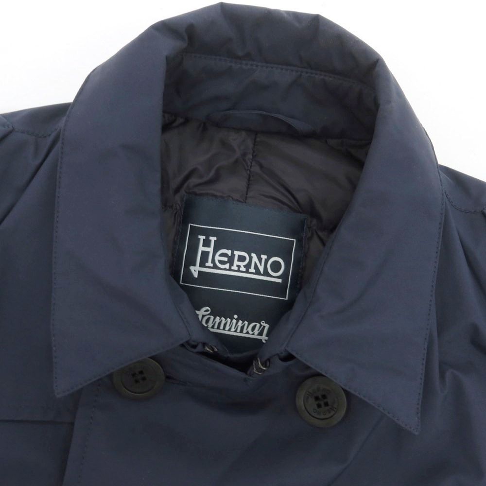 【中古】ヘルノ GORE-TEX ダブルブレスト ダウンコート ブラウン(46) 中古】ヘルノ Herno Laminar GORE-TEX ダブルブレスト ダウンコート