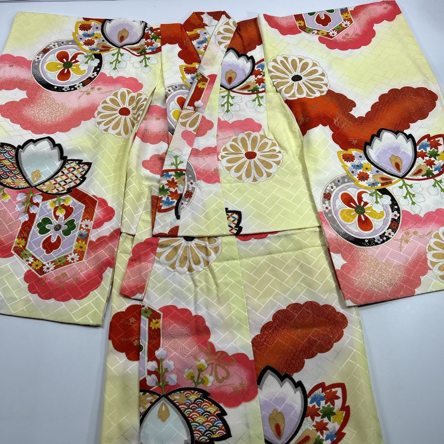 女児 着物おまとめ売り同梱購入歓迎 リメイク用 和裁練習用 【A508