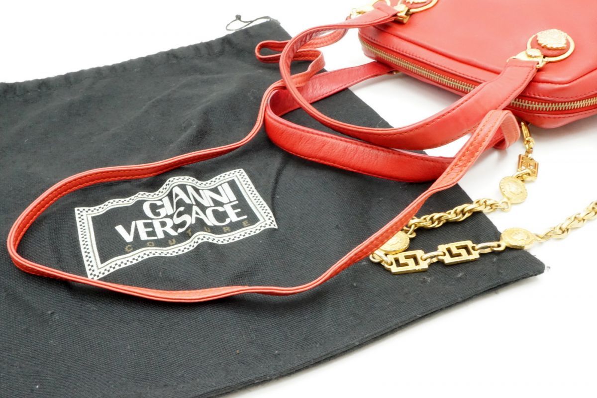 ジャンニ ヴェルサーチェ ヴィンテージ 2way ショルダー ハンドバッグ