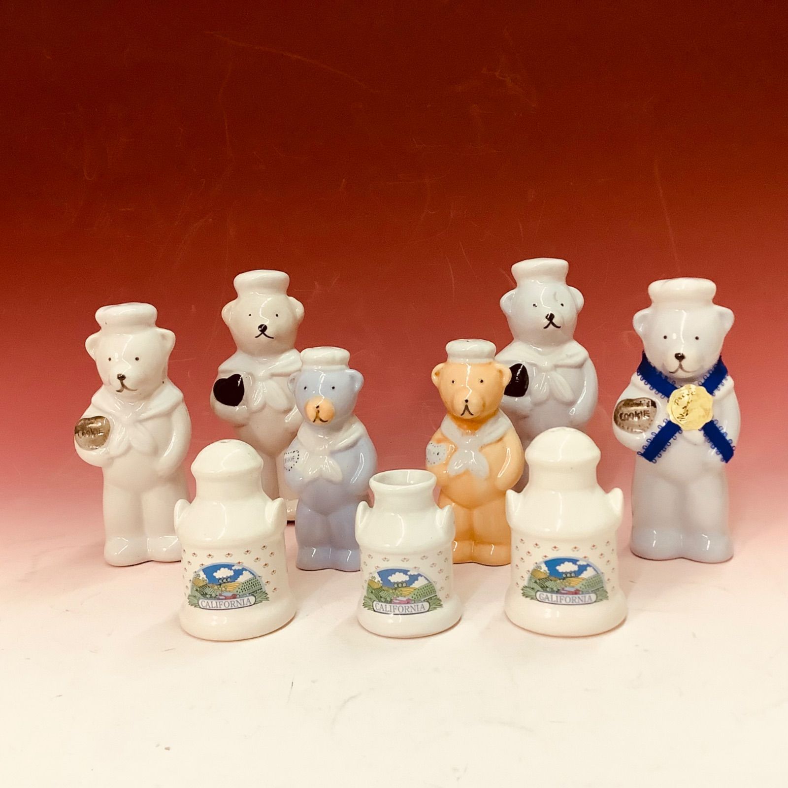 未使用品 陶器 置き物 インテリア 調味料入れ（ソルト&ペッパー