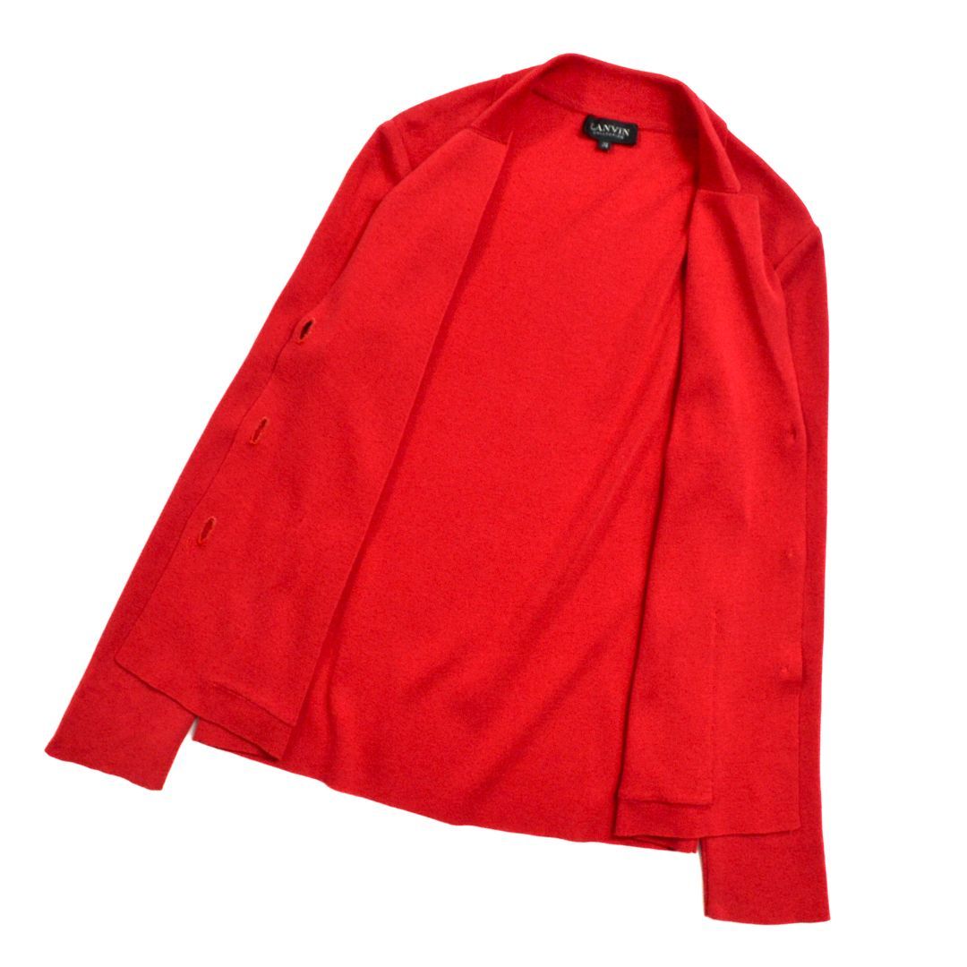 美品】LANVINランバン 日本製 コットンレーヨン製ニットテーラード