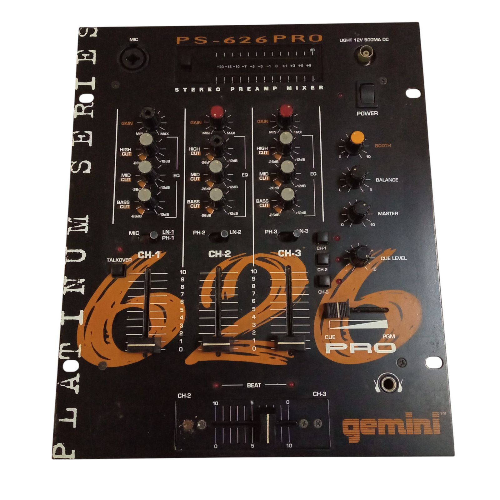X02033 ミキサー Gemini PS-626PRO (株)モリダイラ楽器 DJミキサー