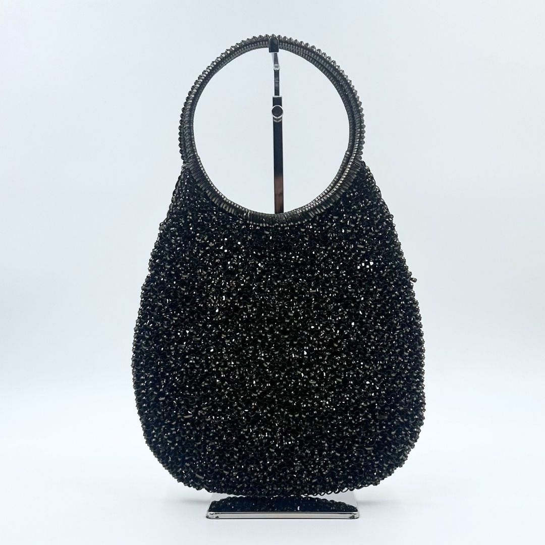 【美品】ANTEPRIMA ワイヤーバック　ブラック スタンダード　ラウンド 美品】ANTEPRIMA スタンダード ラウンド ワイヤーバッグ ハンドバッグ
