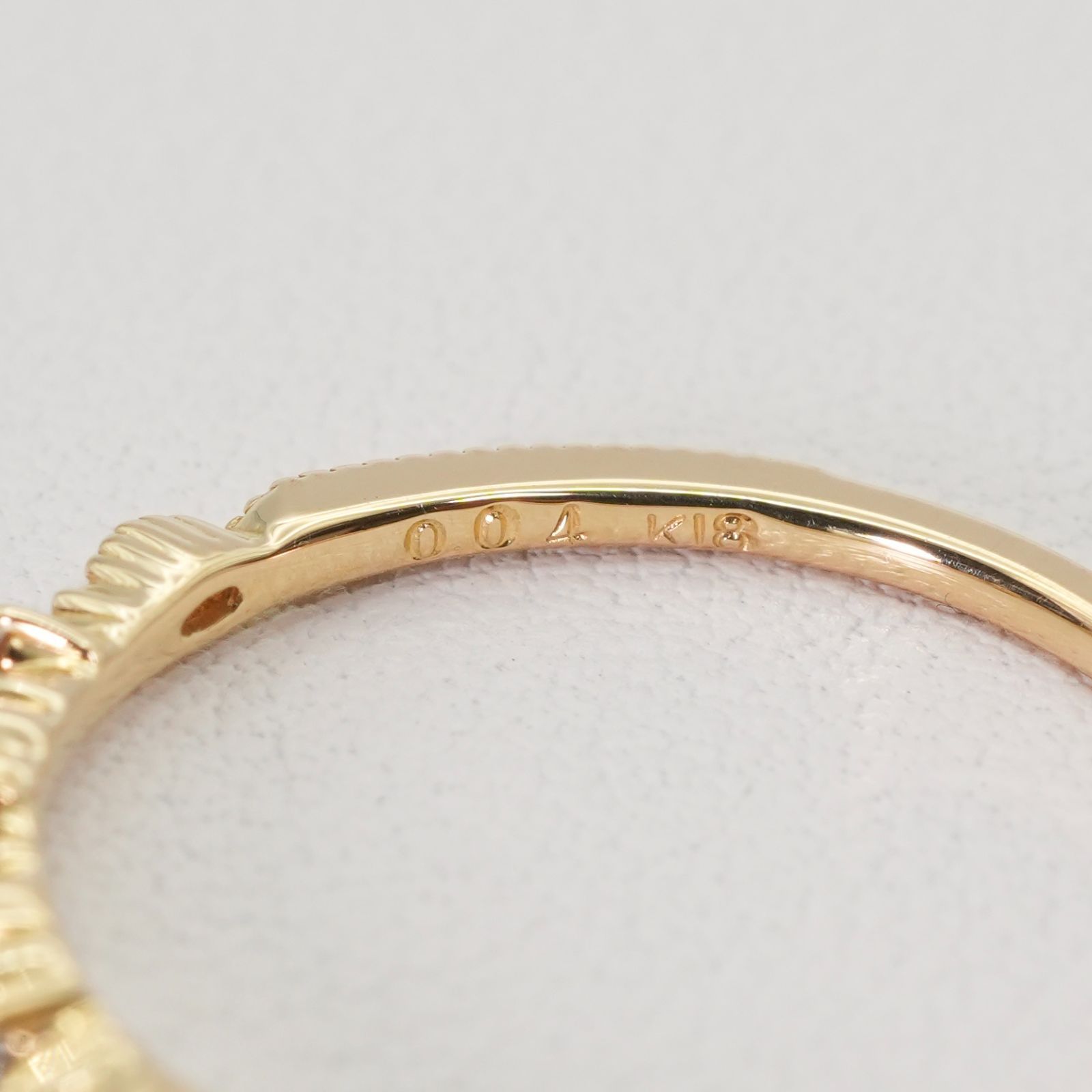 美品 アガット K18 ローズカットダイヤモンド リング/25-2761 - メルカリ