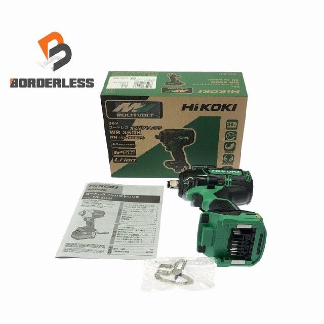 【SIW】HiKOKI ハイコーキ WR36DH(NN) アグレッシブグリーン 36Vコードレスインパクトレンチ 本体のみ ②【中古動作品】 HiKOKI（ハイコーキ） マルチボルト36V コードレスインパクトレンチ