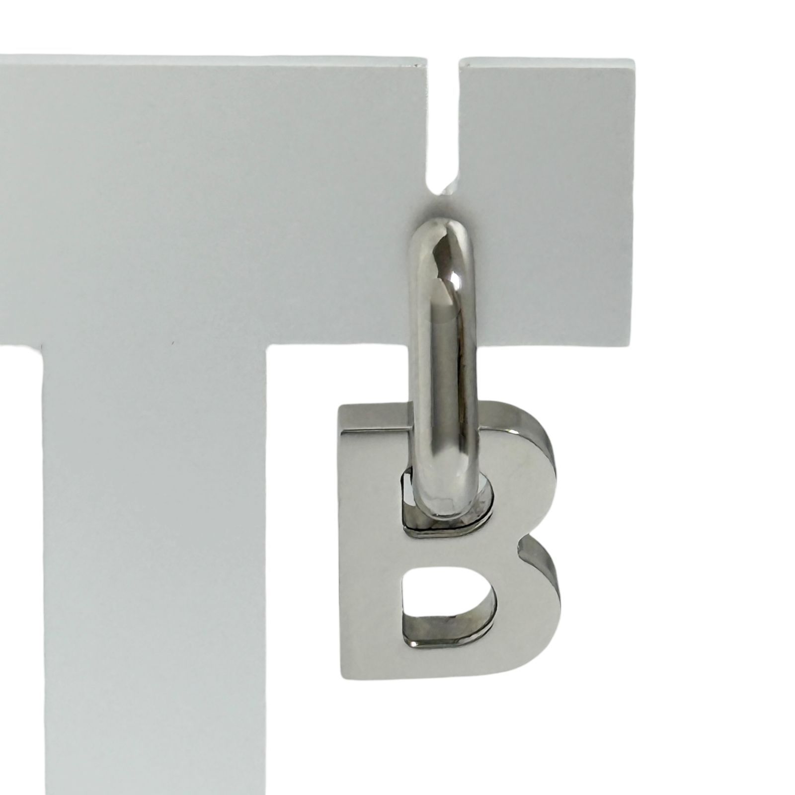 バレンシアガ メンズ レディース ピアス 片耳 1個のみ B チェーン XS