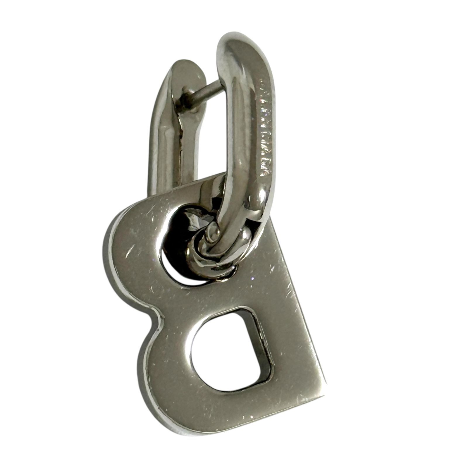 バレンシアガ メンズ レディース ピアス 片耳 1個のみ B チェーン XS