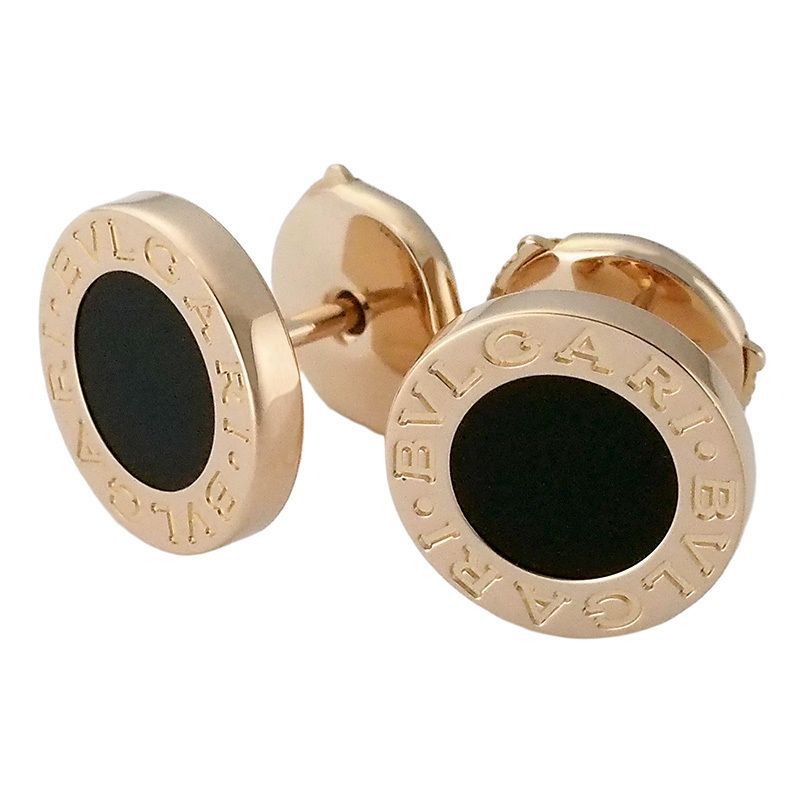 BVLGARI ブルガリ・ブルガリ ピアス オニキス K18PG 仕上済 354730
