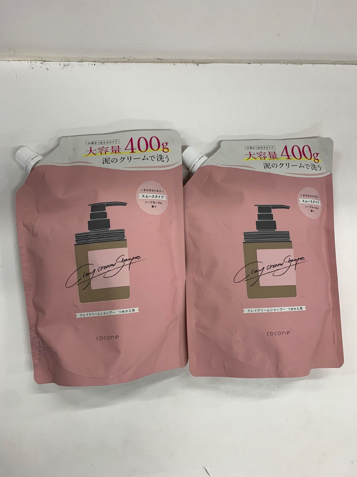 ココネクレイクリームシャンプー 本体1つと替2つのセット ハーブローズ 新品 D2986 K cocone ココネ クレイクリームシャンプー スムース つめかえ用