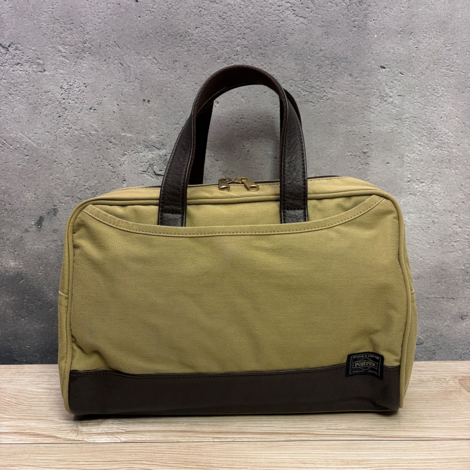 PORTER フリッター ミニボストンバッグ ベージュ ポーチ付 レアモデル 