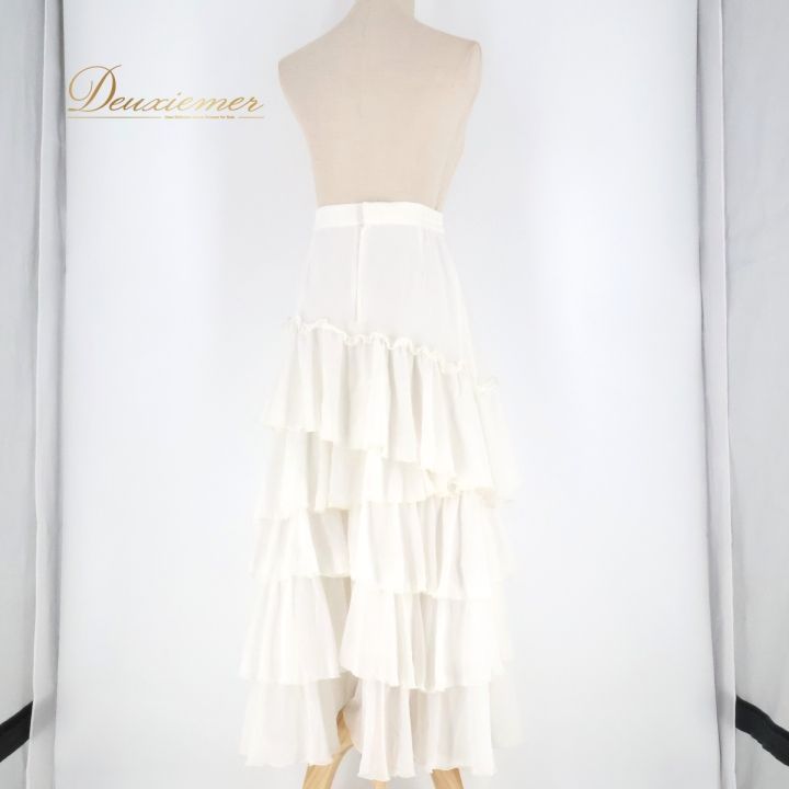 社交ダンス 衣装 スカート ホワイト系 チャコット Chacott レッスン