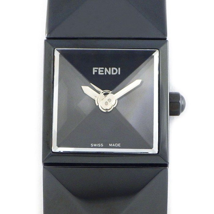 フェンディ FENDI 腕時計 ピラミッド 4270L スクエア ブラック文字盤