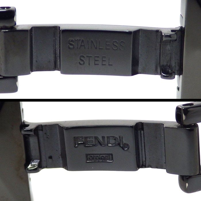 フェンディ FENDI 腕時計 ピラミッド 4270L スクエア ブラック文字盤