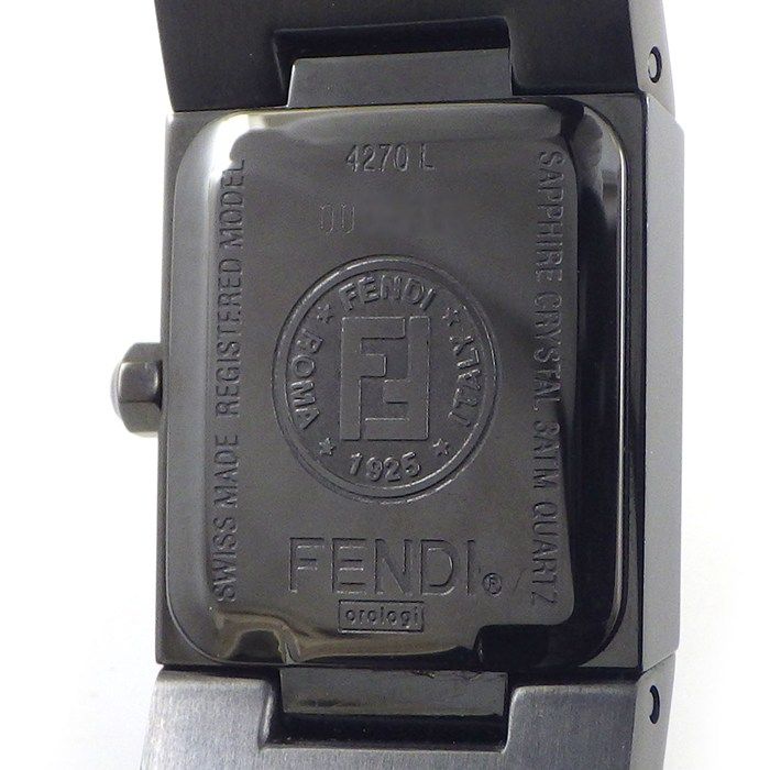 フェンディ FENDI 腕時計 ピラミッド 4270L スクエア ブラック文字盤