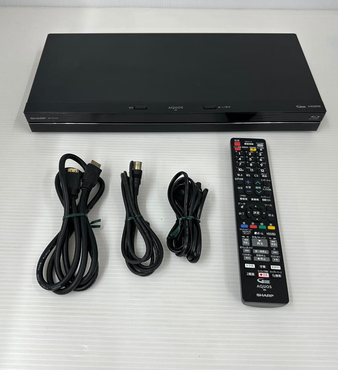 中古品】SHARP シャープ ブルーレイディスクレコーダー BD-NT1000 2016