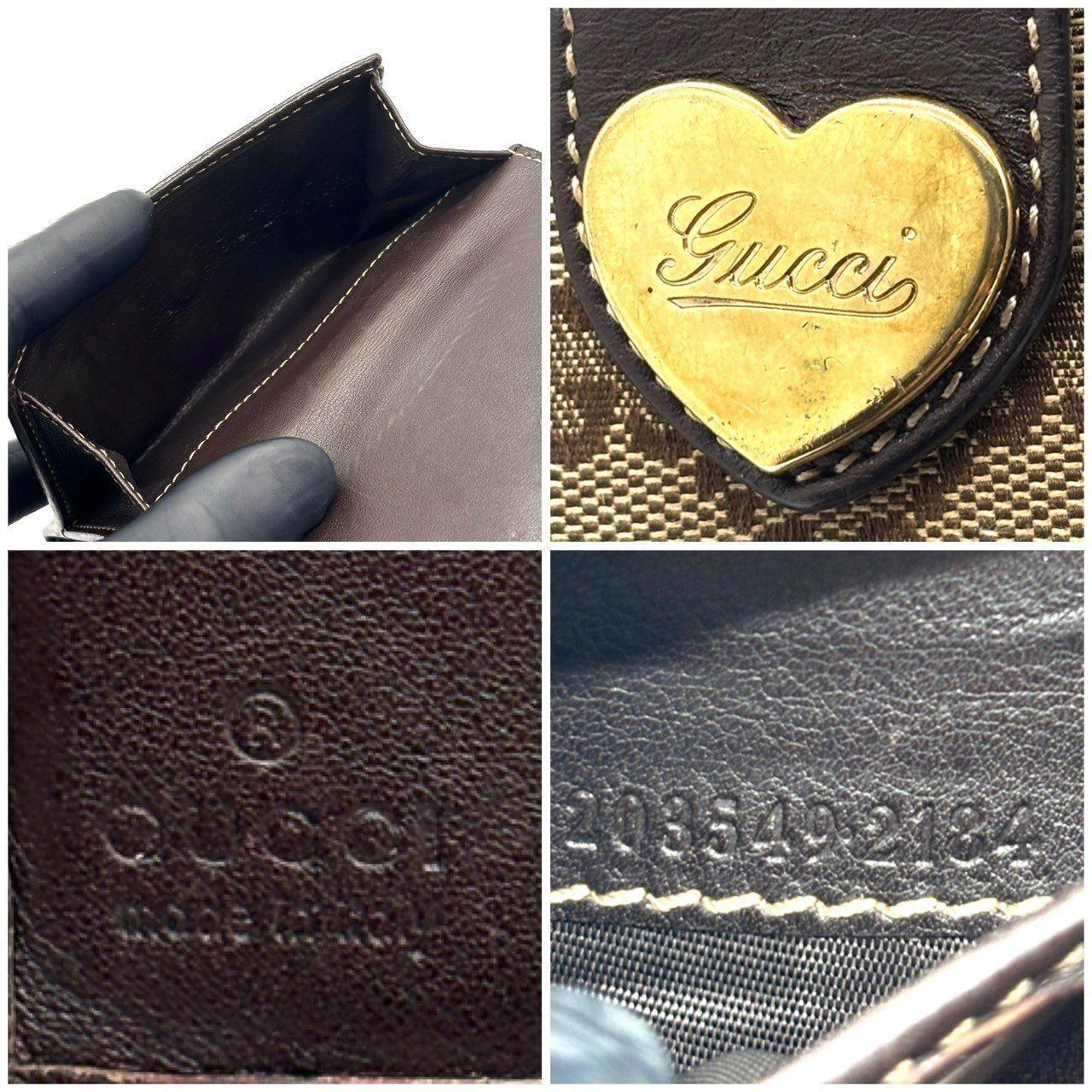 遊び心を、控えめに】 GUCCI 二つ折り財布 GGキャンバス ラブリー