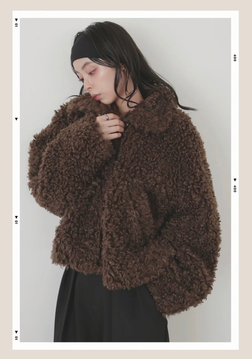 新品 プードルファーブルゾン ブラウン esicaエシカ LIANリアン - メルカリ