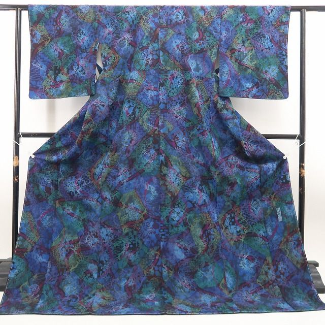 ❁tomihisa❁新品 前田仁仙 落款 更紗 着物“更紗の世界で熱くなれ！仁