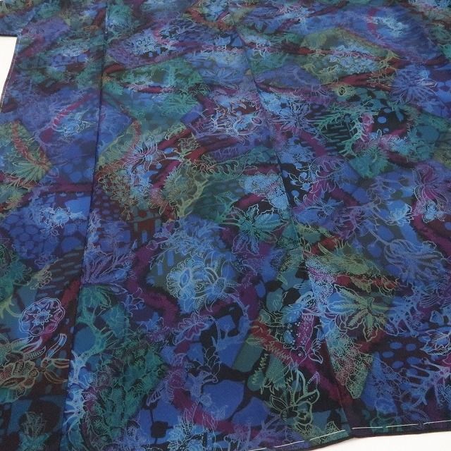 ❁tomihisa❁新品 前田仁仙 落款 更紗 着物“更紗の世界で熱くなれ！仁