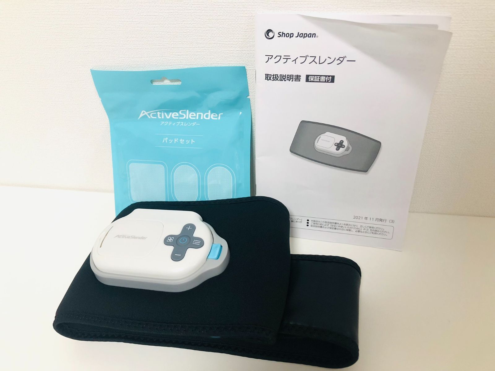ショップジャパン アクティブスレンダー パッドセット 腹筋 EMSベルト
