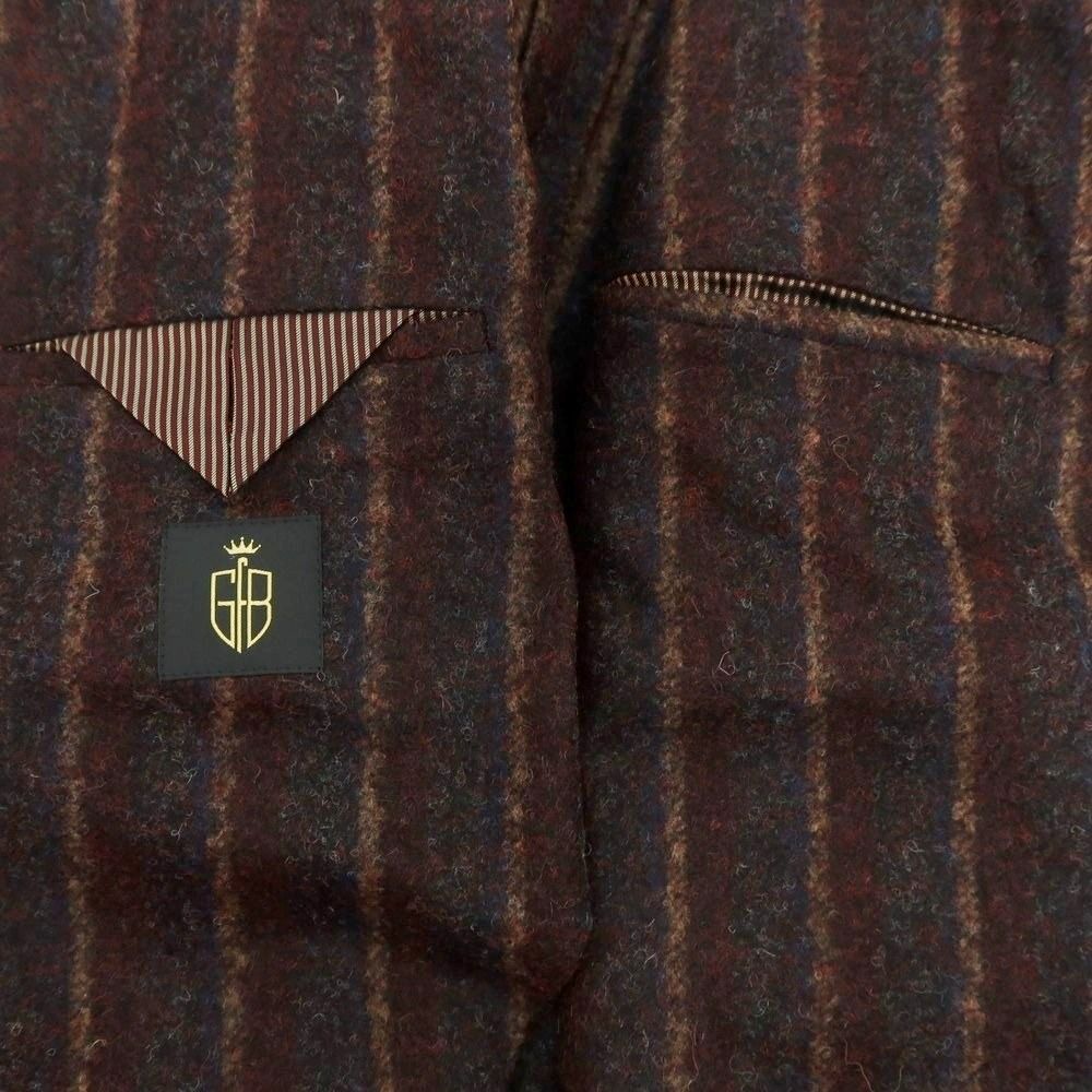 エルネスト ernesto アルパカナイロン ストライプカジュアルジャケット