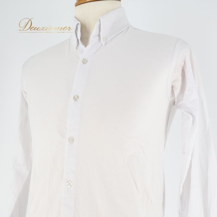 社交ダンスgentil HOMME M長袖シャツ リブ伸縮オフ白 社交ダンスgentil