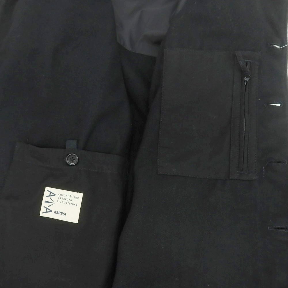 新品アスペジ ASPESI コーデュロイ ワークジャケット ブラック M