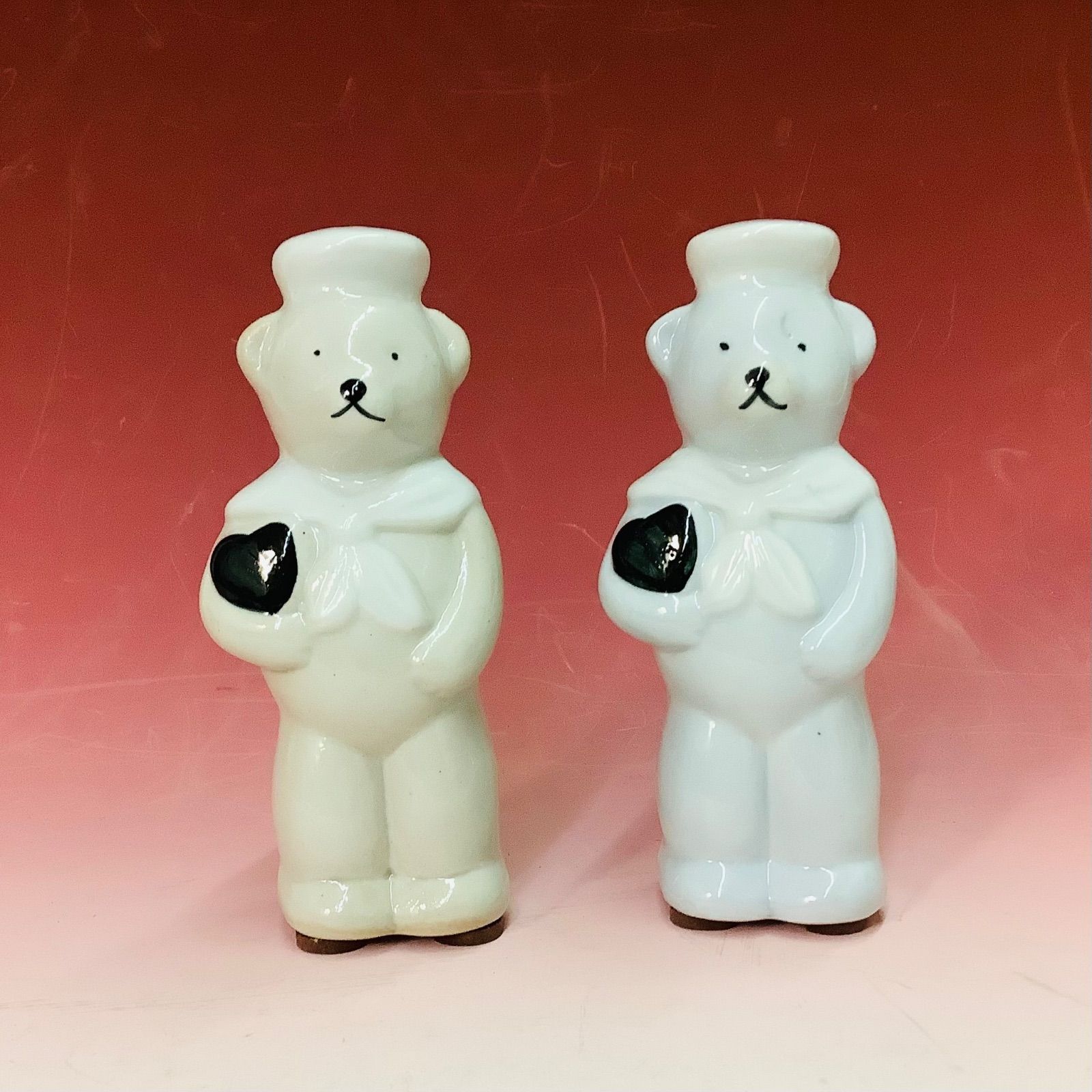 未使用品 陶器 置き物 インテリア 調味料入れ（ソルト&ペッパー