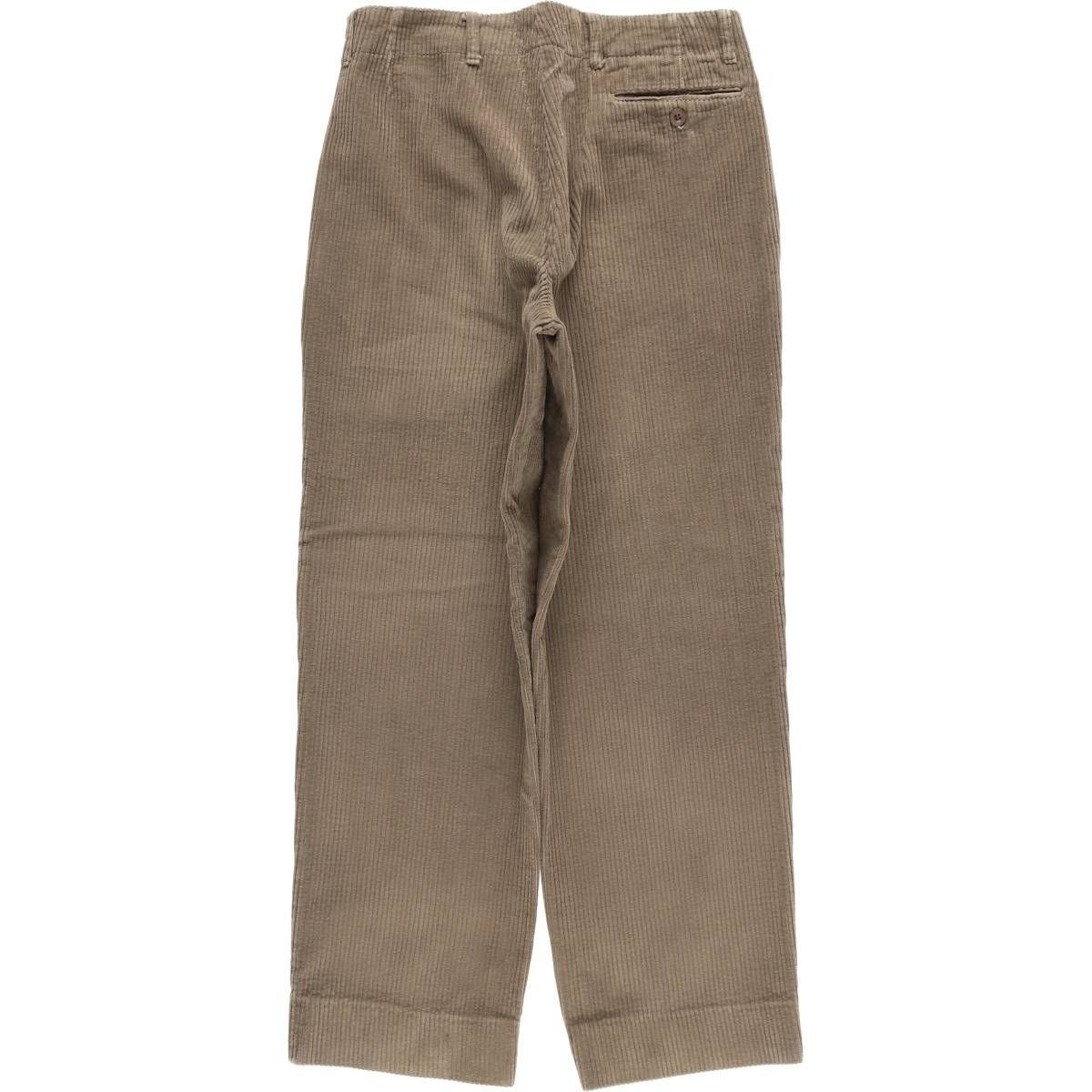 80s カナダ製 vintage コーデュロイパンツ 太畝 ツータック ブラウン 古着 80年代~ AMERICA 太畝 ツータック コーデュロイパンツ カナダ製