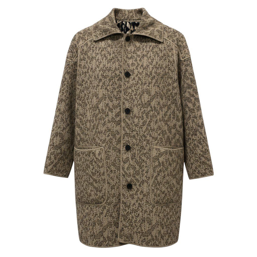 11a30 【美品】MISSONI ミッソーニ ウールニットリバーシブルコート