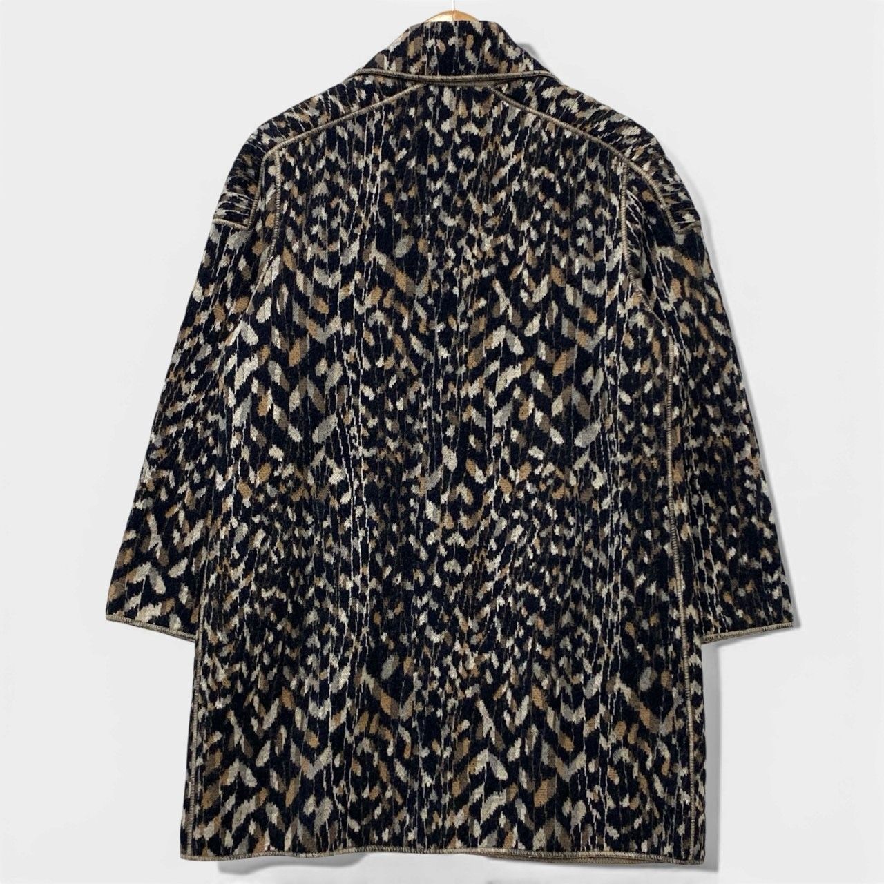 11a30 【美品】MISSONI ミッソーニ ウールニットリバーシブルコート