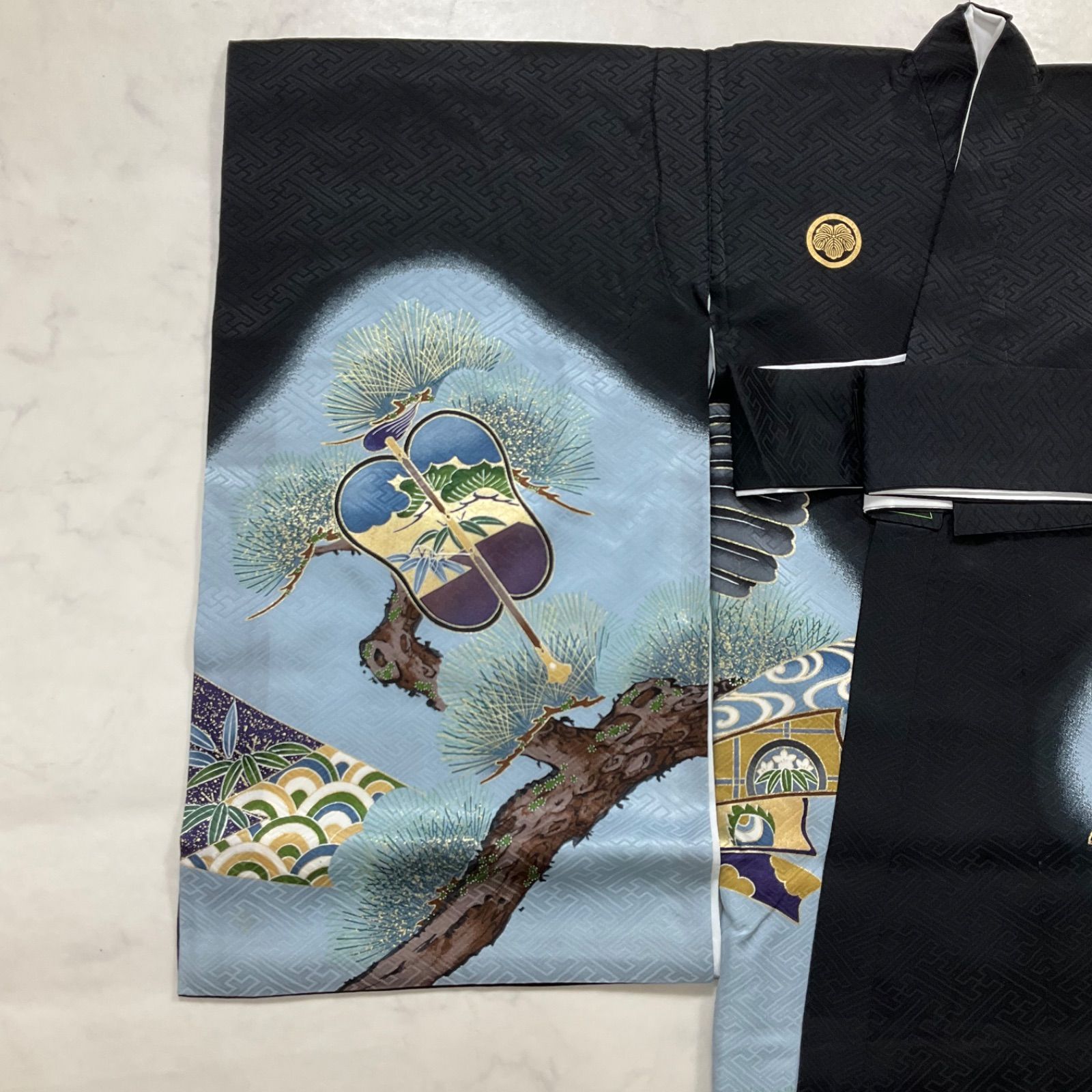 ◇kimono+one◇産着◇お宮参り◇正絹◇長襦袢付き◇七五三◇男の子