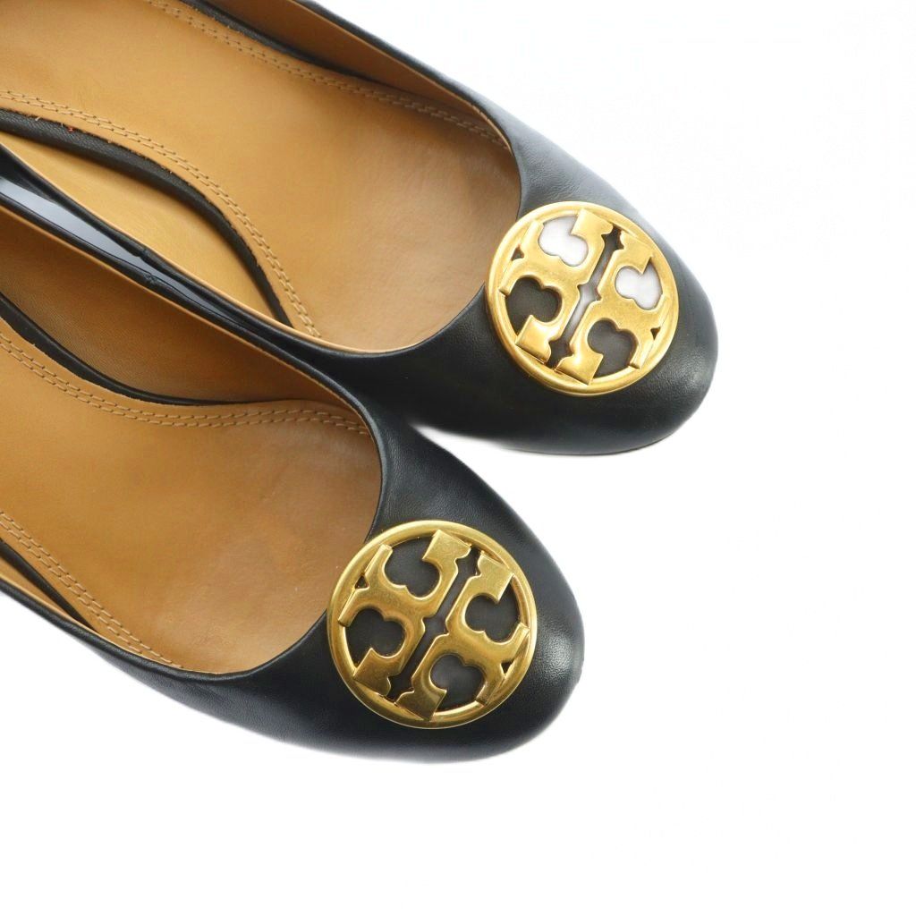 トリーバーチ TORY BURCH パンプス レザー ゴールド金具 ラウンドトゥ