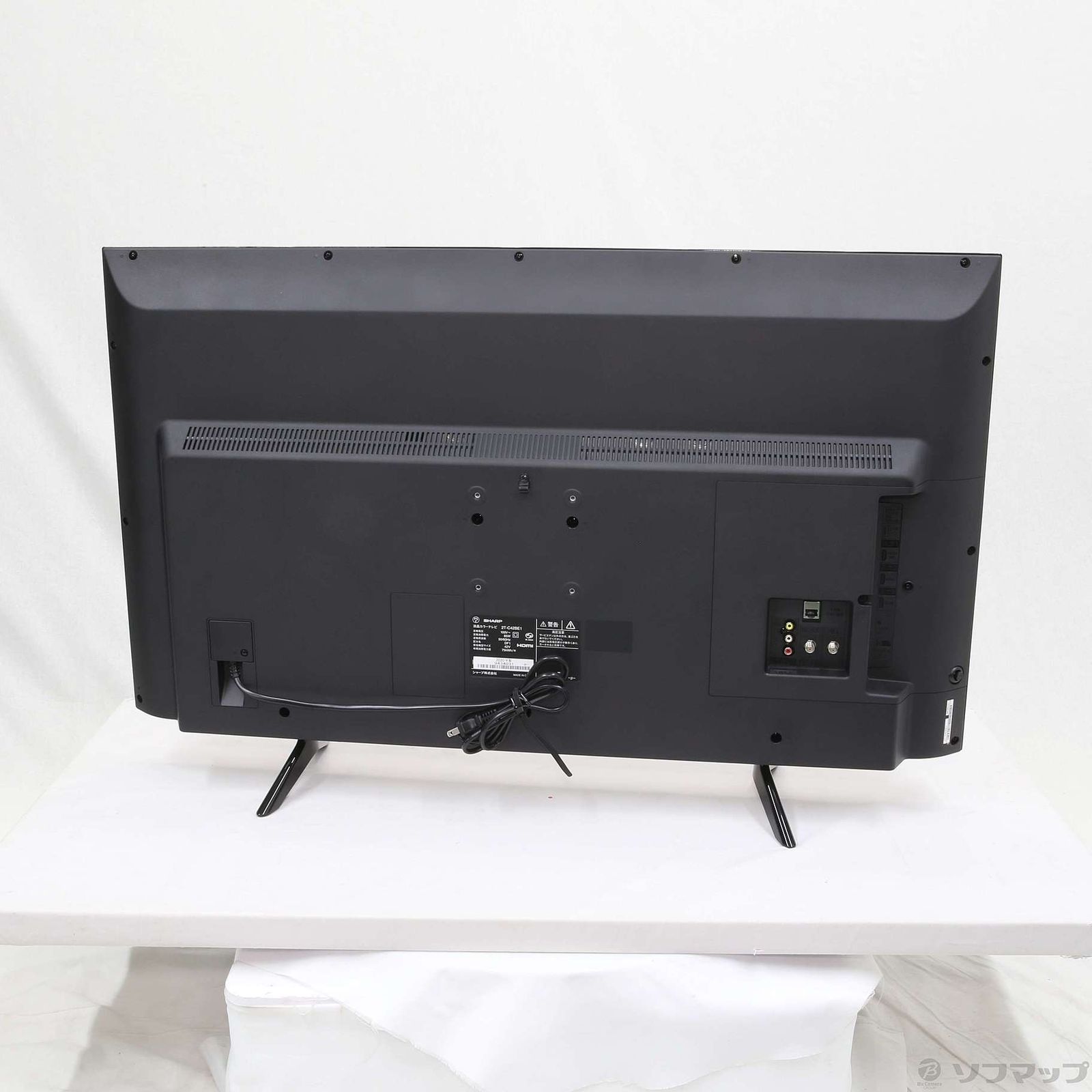 動作確認済】【中古】本体・リモコン(裏ブタ欠品) シャープ 42V型 フル