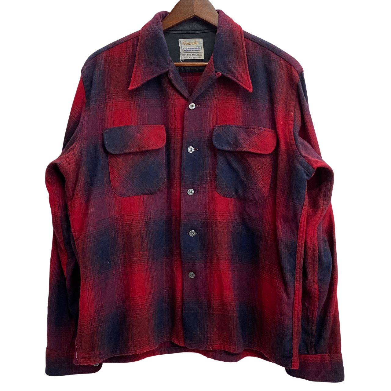 ヴィンテージ vintage 60's~ CASCADE オープンカラーシャツ オンブレ