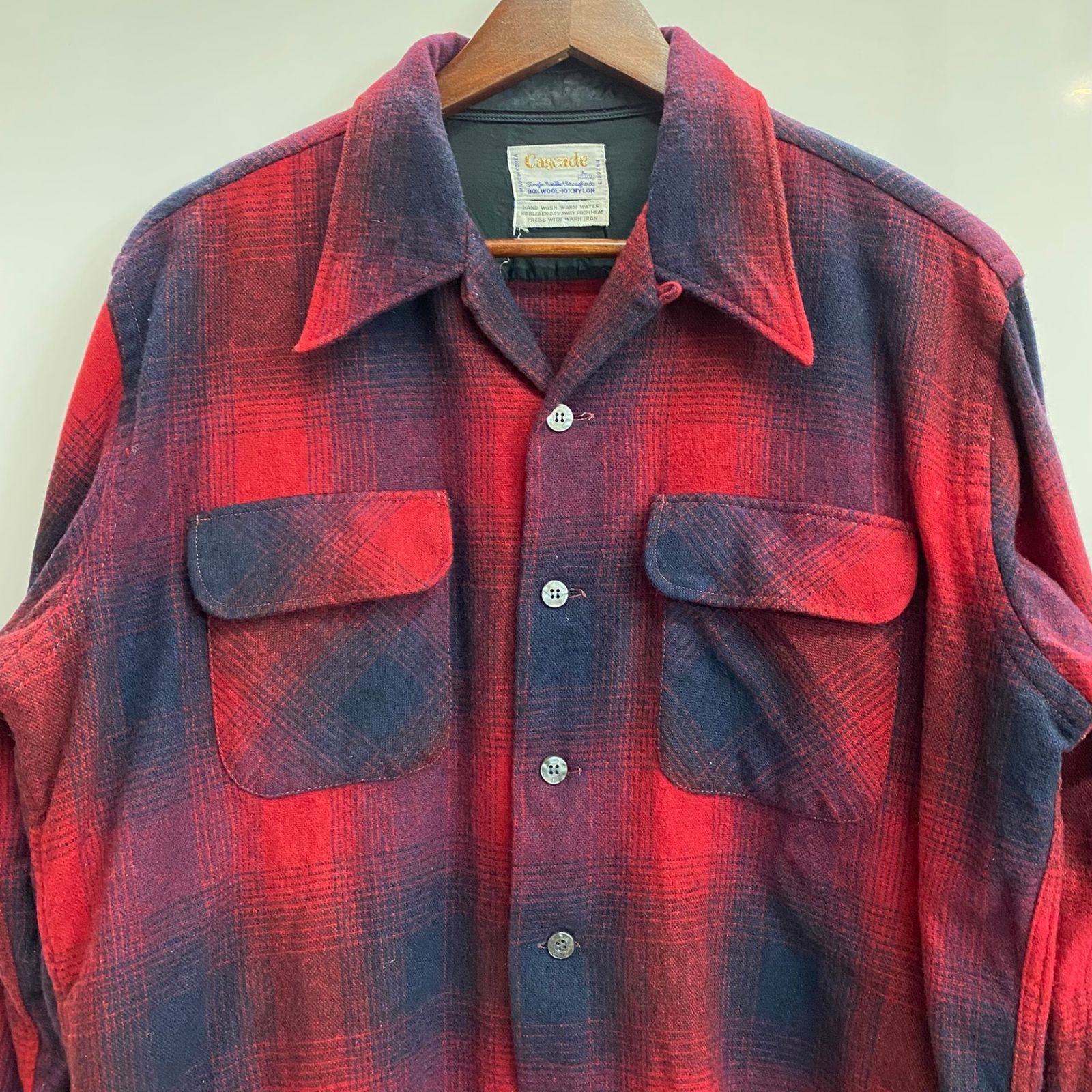 ヴィンテージ vintage 60's~ CASCADE オープンカラーシャツ オンブレ