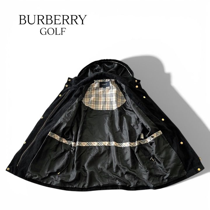 BURBERRY GOLF バーバリーゴルフ フーデッドコート ゴールド金具 金