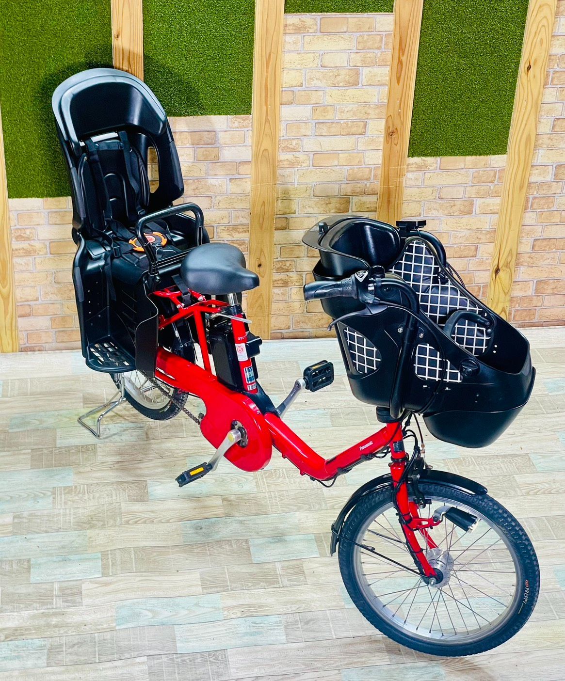 レッド系 パナソニック 子供乗せ電動アシスト自転車 H3335 Panasonic（パナソニック） 電動自転車 子供乗せ 2025年モデル