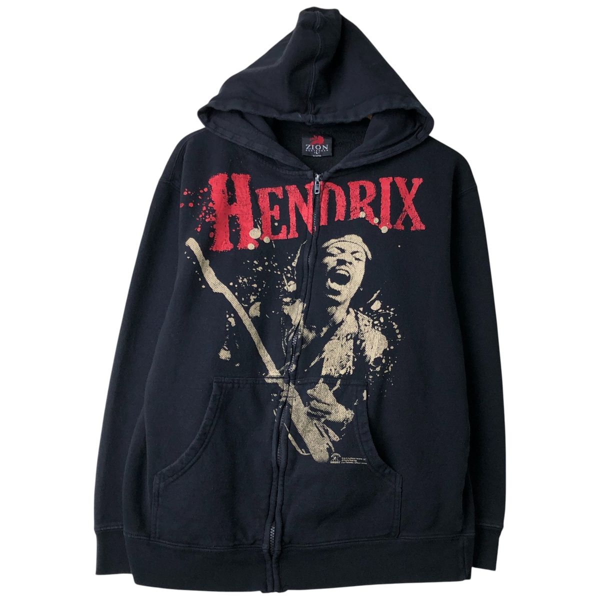 古着 ZION JIMI HENDRIX ジミヘンドリックス バンド スウェットフルジップパーカー メンズL相当/eaa611478