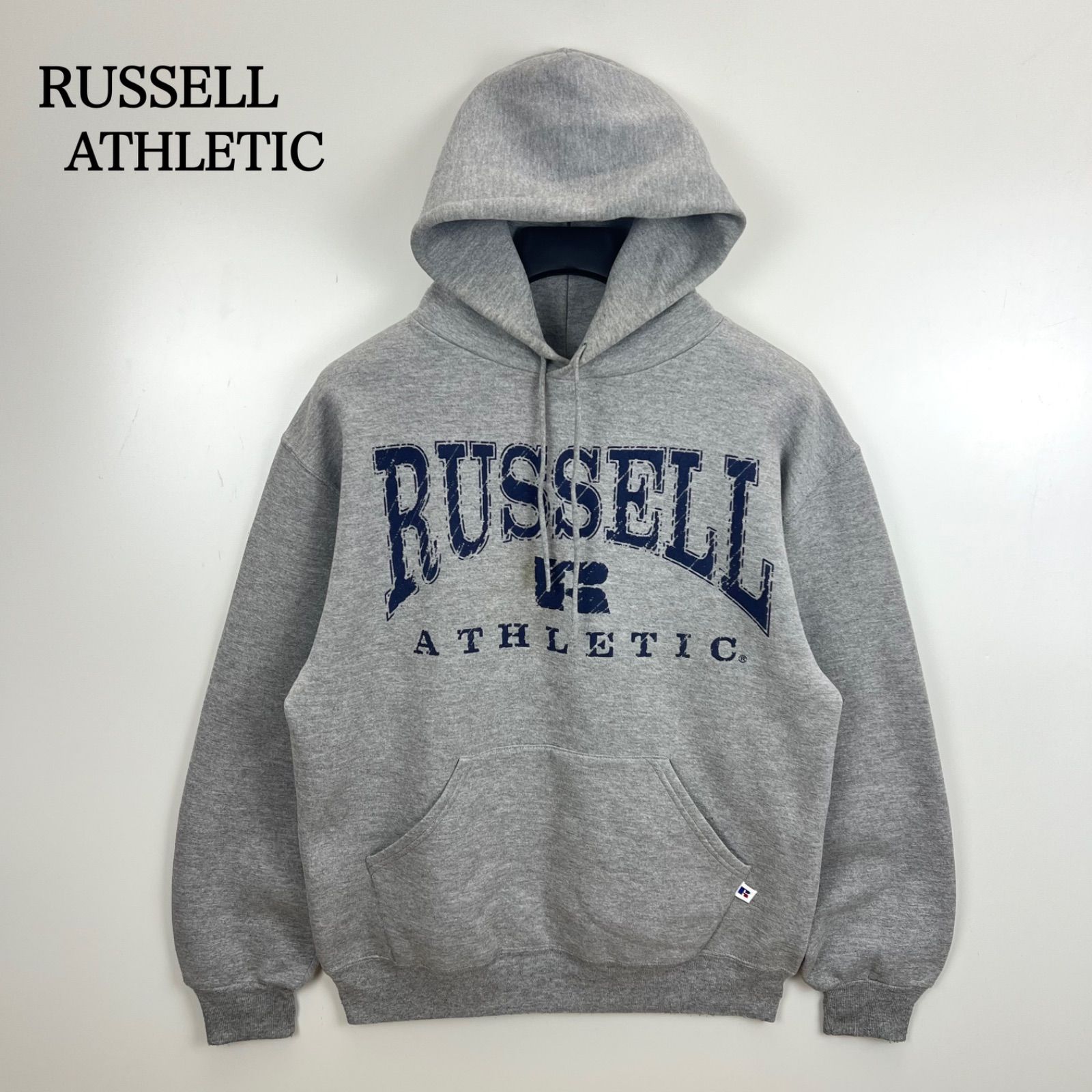 RUSSELL ATHLETIC 90s USA logo sweat hoodie M ラッセルアスレチック
