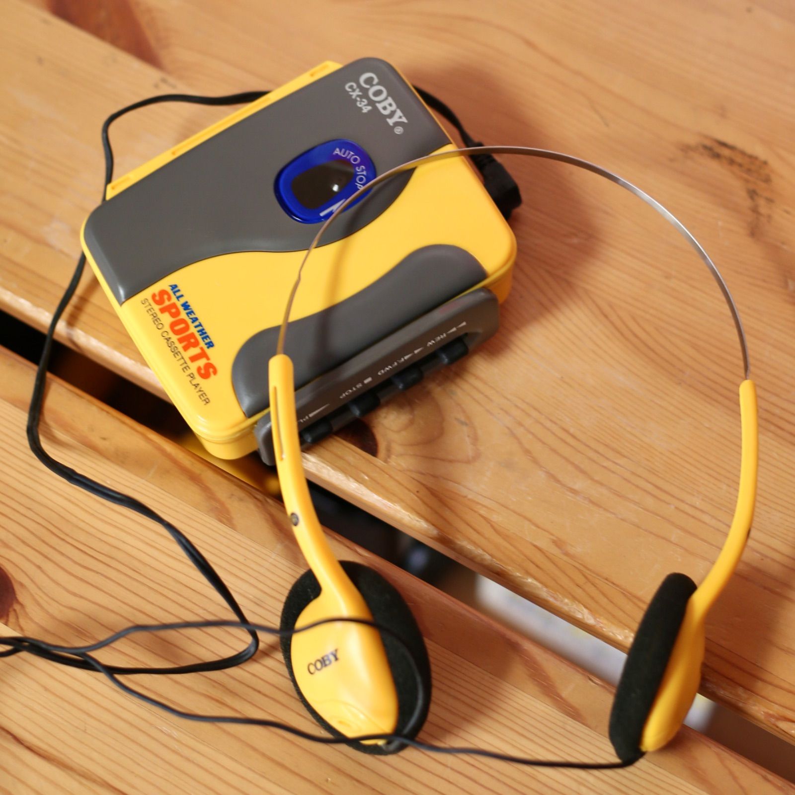 COBY CX-34 ALL WEATHER SPORTS カセットプレーヤー 純正ヘッドホン付