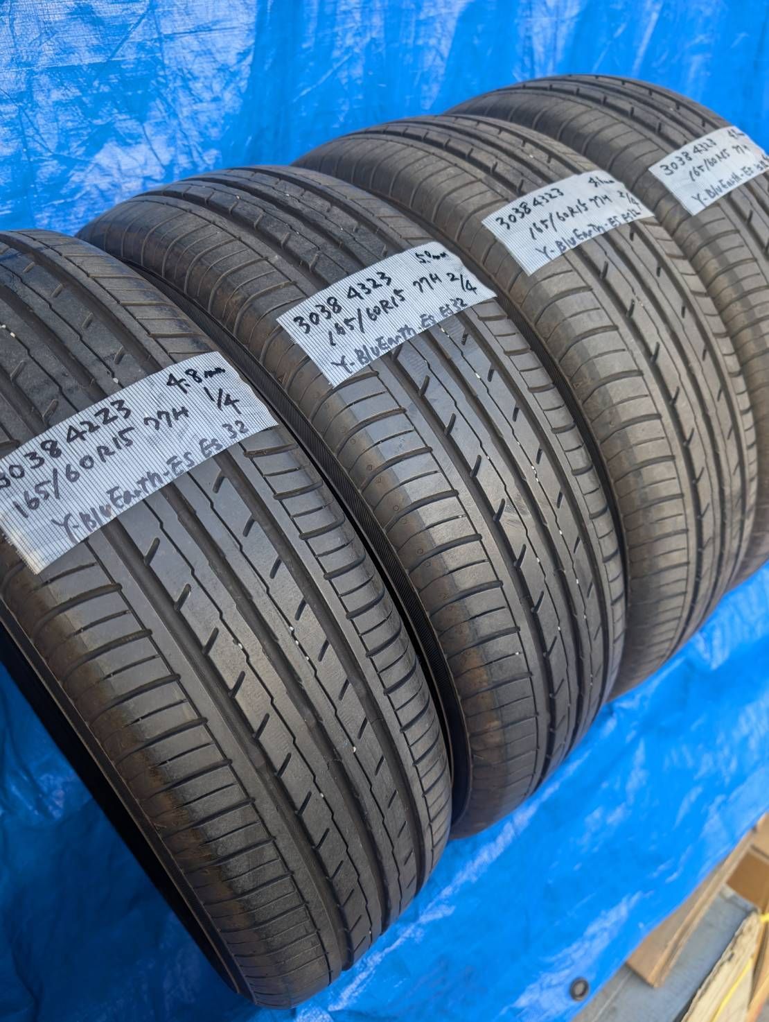 3038) 165/60R15 77H ヨコハマタイヤ BluEarth Es ES32 2023年製 中古