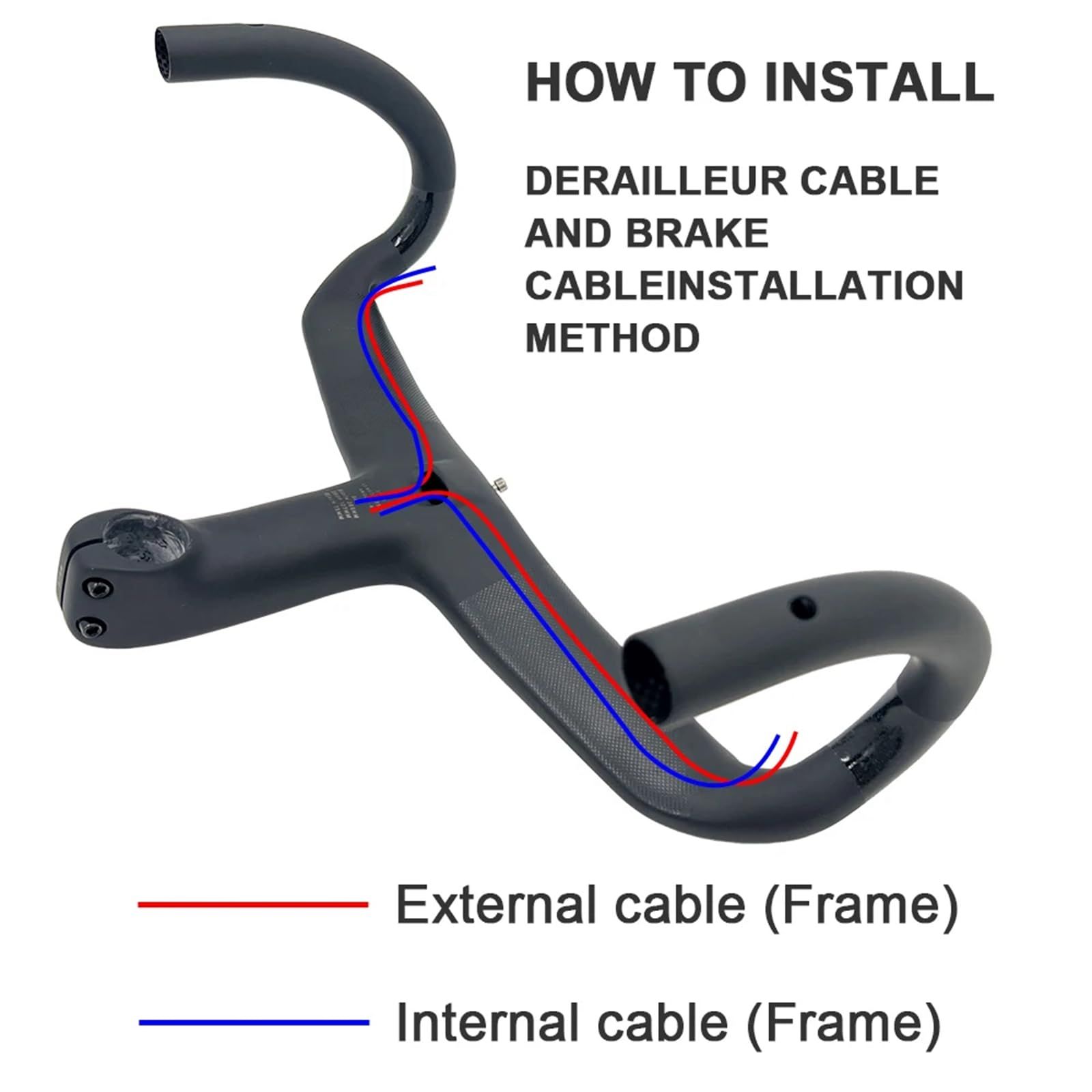新品 ロードバイク ハンドル 一体型 ステム80/90/100mmカーボン