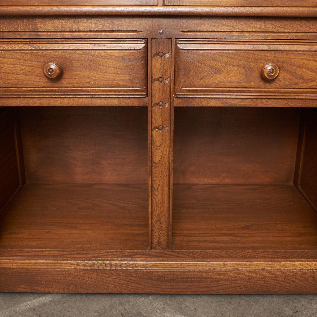 送料別売】 本棚 飾り棚 ガラス ercol オールドコロニアル