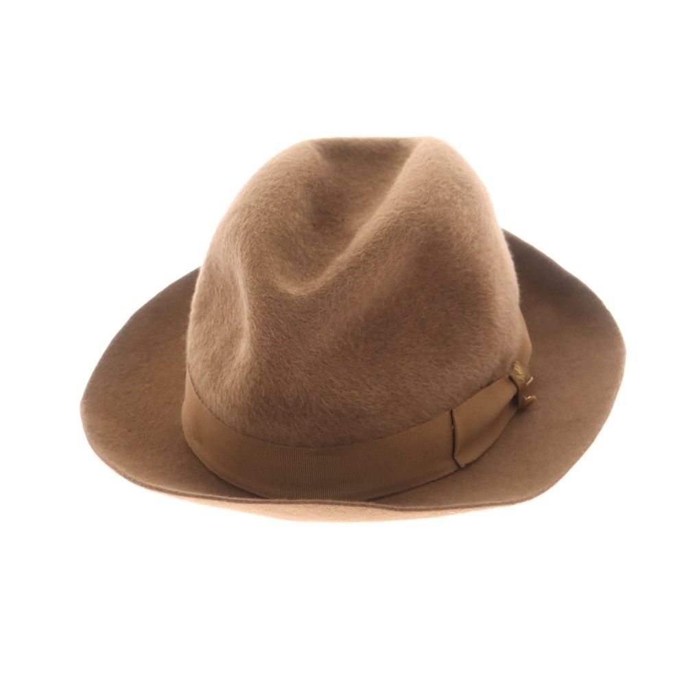 【中古】ボルサリーノ Borsalino レッドディア CERVELT ソフトボーラーハット ブラウン【メンズ】 中古】ボルサリーノ Borsalino レッドディア CERVELT ソフトボーラー