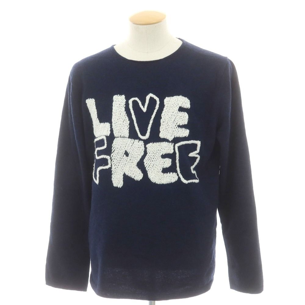 【中古】コムデギャルソンシャツ COMME des GARCONS SHIRT 2024年秋冬 ウール クルーネック プルオーバーニット ネイビー【サイズM】【メンズ】 中古】コムデギャルソンシャツ COMME des GARCONS SHIRT 2024年秋冬
