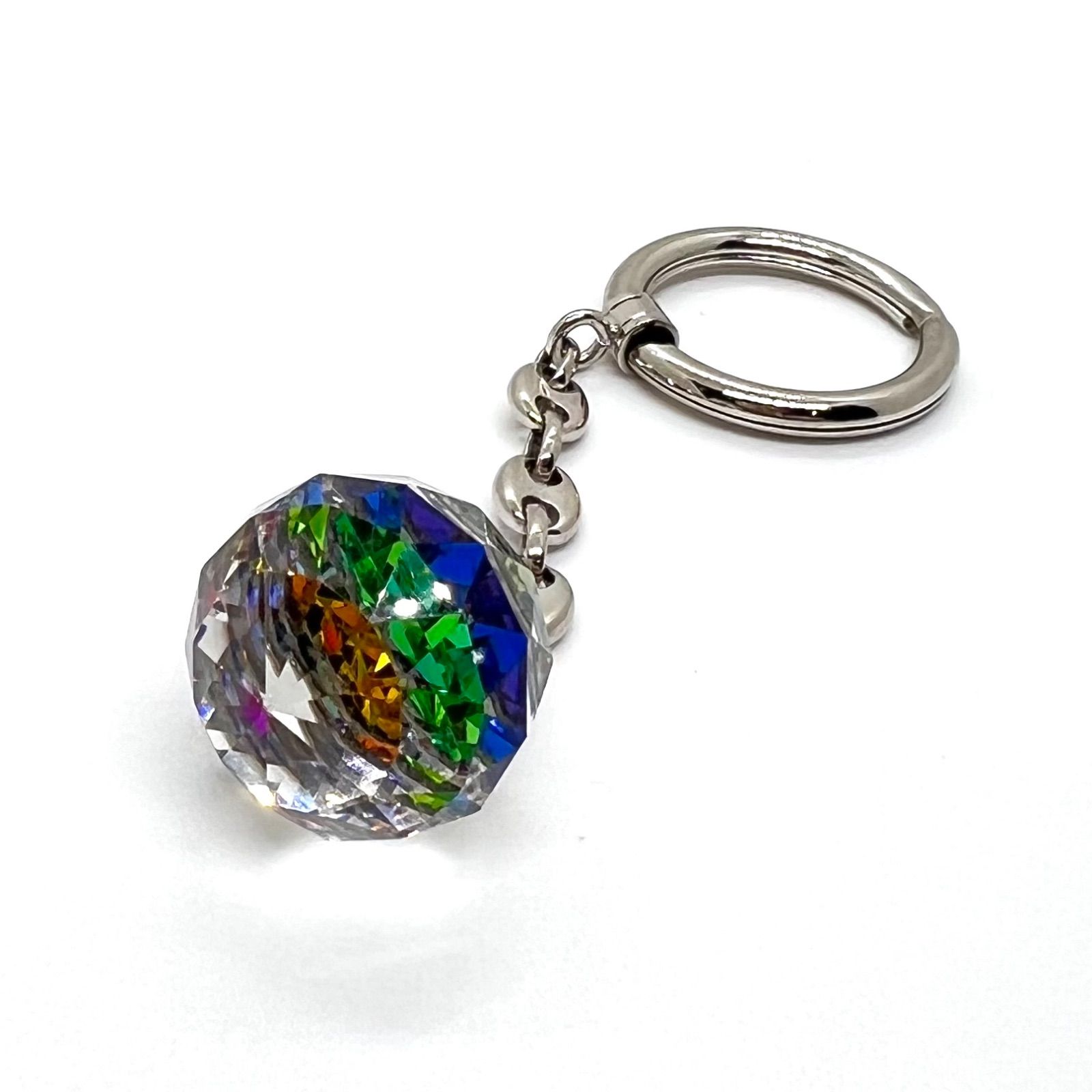 美品☆ SWAROVSKI スワロフスキー クリスタル キーリング ボール