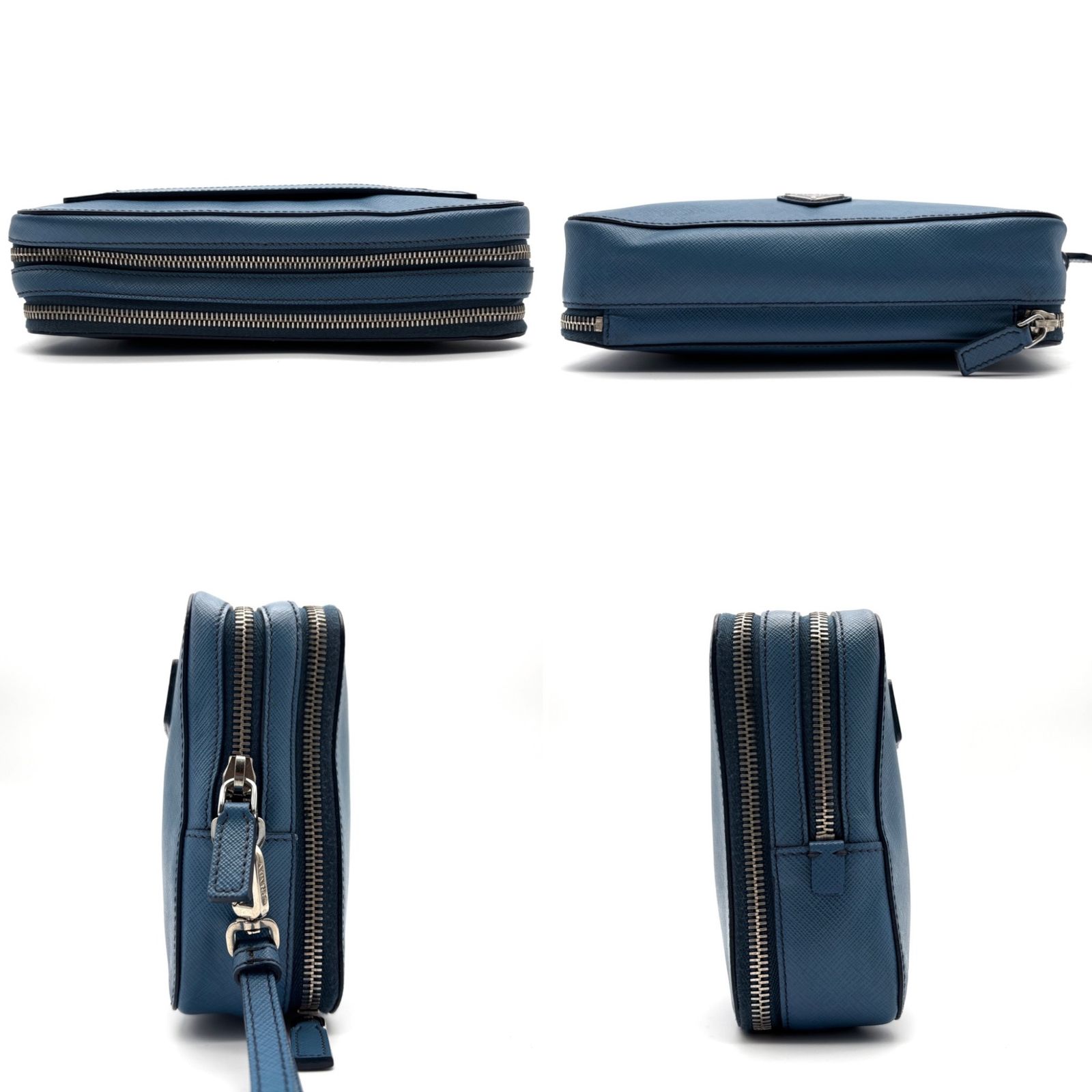 美品・希少色 PRADA プラダ クラッチバッグ セカンドバッグ 三角ロゴ